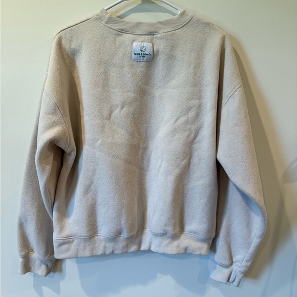 Princess Polly Cream Sweatshirt with Green Embroidery - Picture 6 of 9